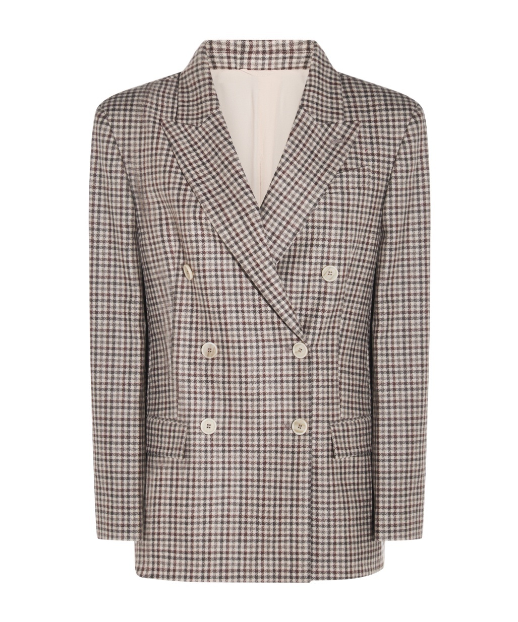 Brunello Cucinelli Tailored Checked Double-breasted Jacket