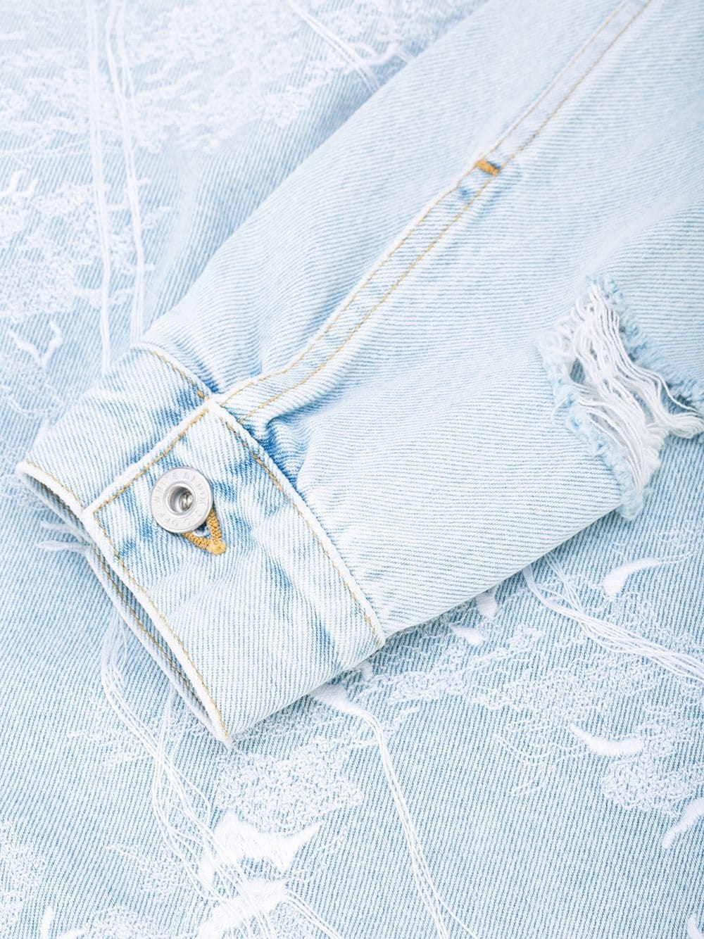 OFF-WHITE EMBROIDERED DENIM JACKET