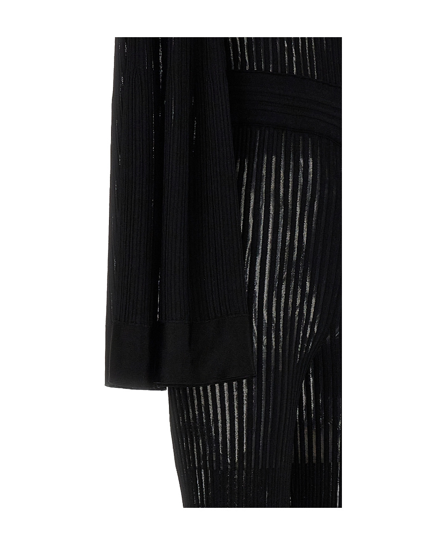 Shop Antonino Valenti Desiree Ribbed Flared-design Jumpsuit In Black
