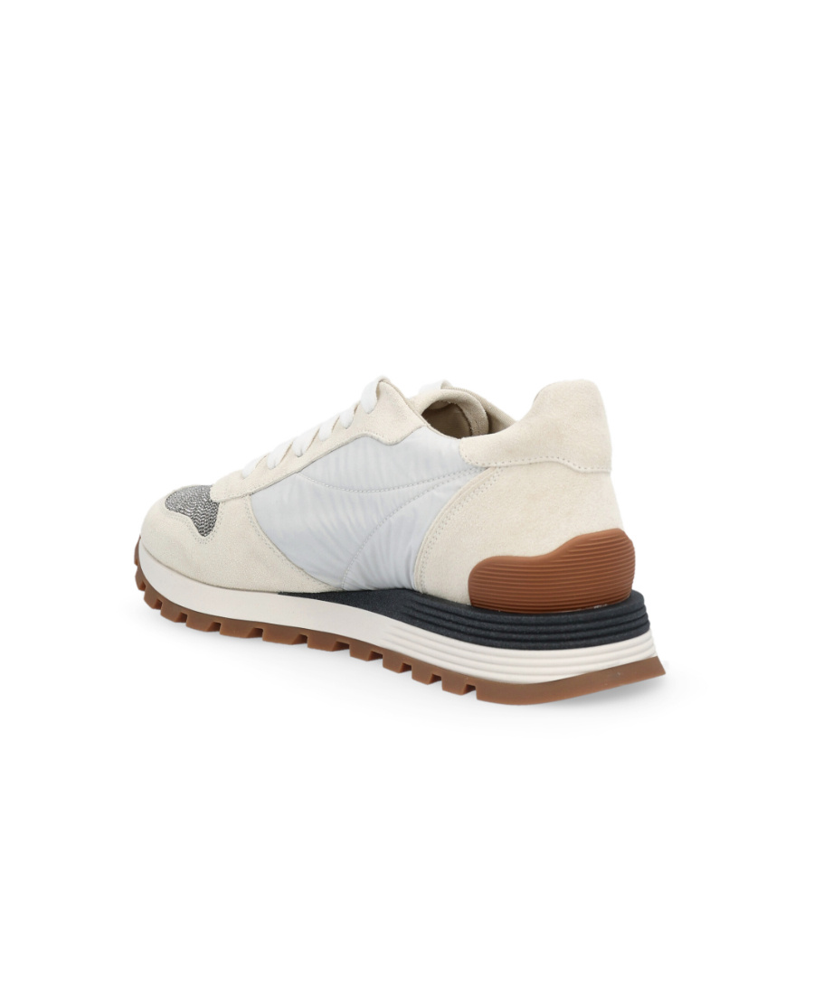 Brunello Cucinelli Multicolor Precious Band Insert Sneakers In White