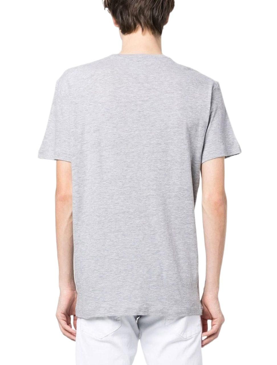 Dsquared2 Crew Neck Leaf Front Printed T-shirt In White