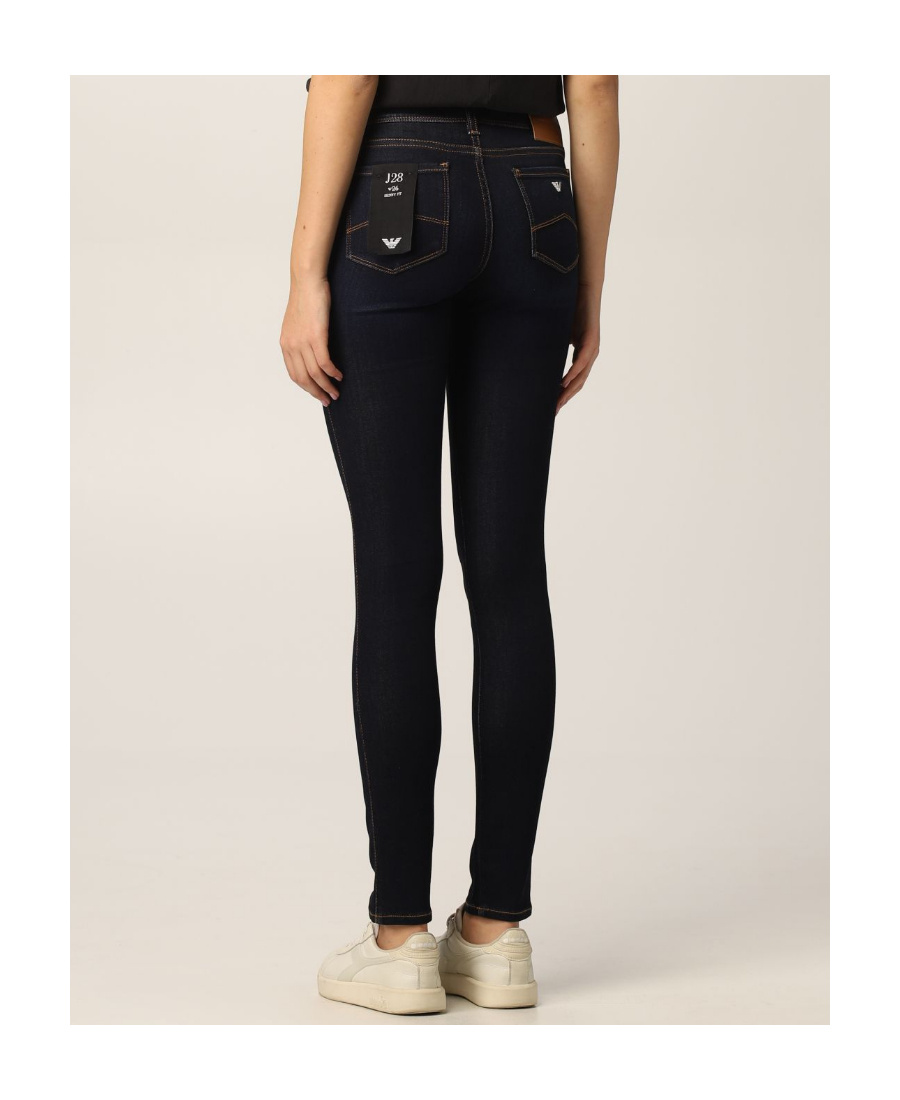 Emporio Armani Low-rise Skinny Jeans In Black