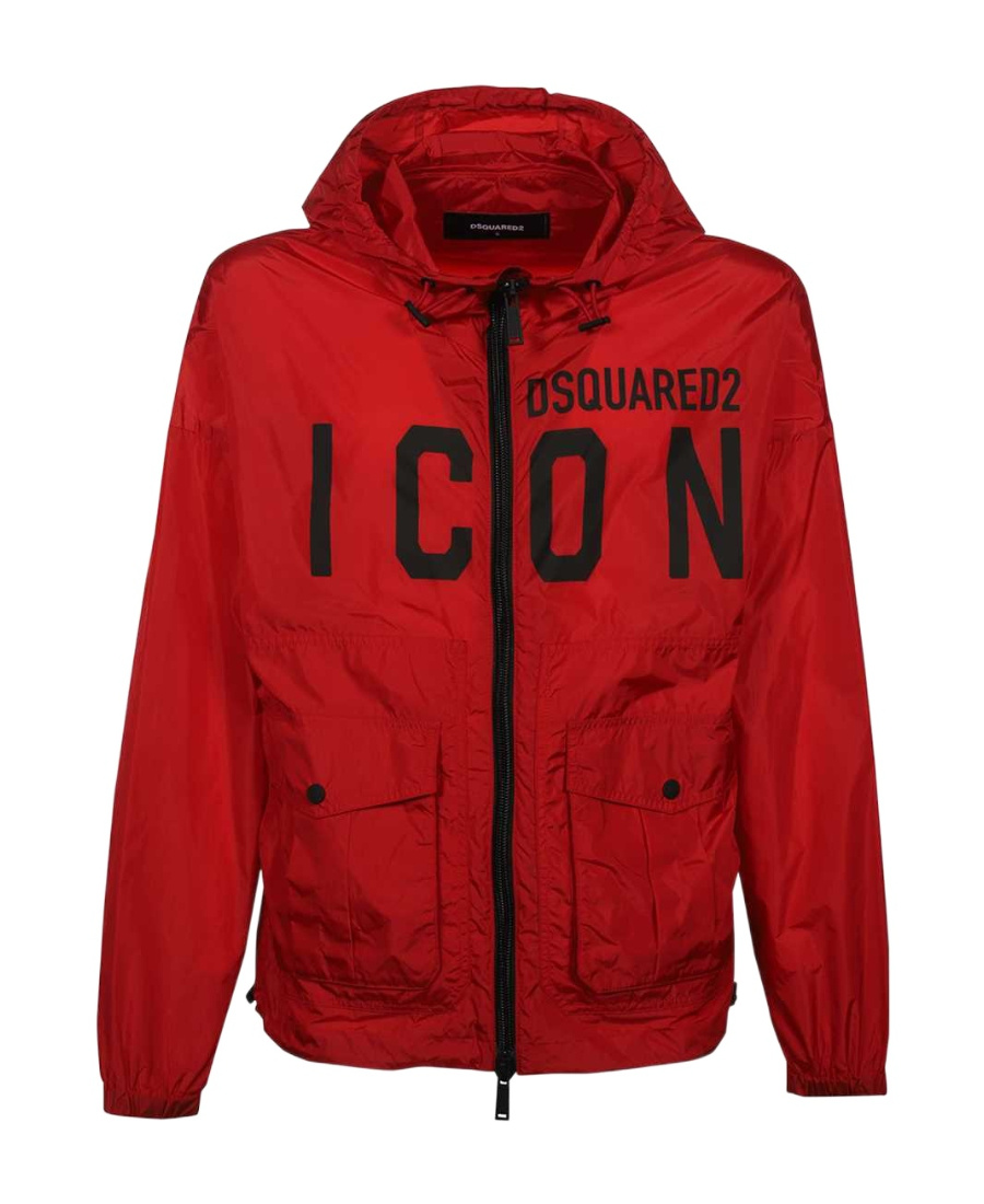 Dsquared2 Logo Long-sleeved Jacket In Red