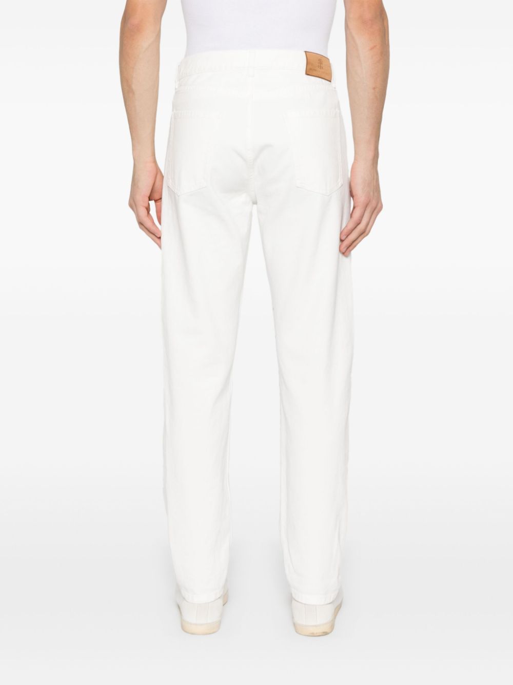 Brunello Cucinelli Belt-loop Jeans In White