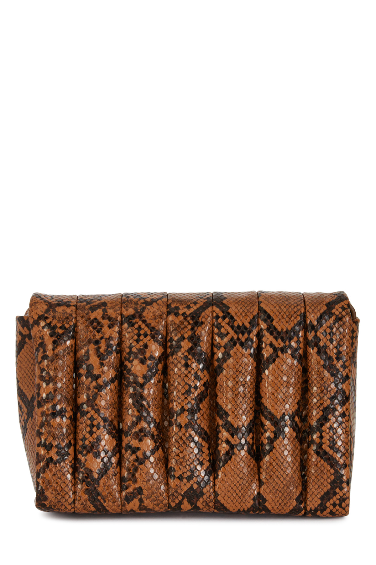 Themoirè Snakeskin-effect Clutch Bag