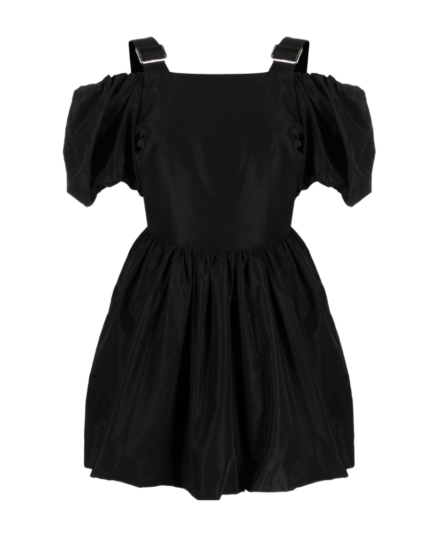 Simone Rocha Puff-sleeve Mini Dress With Slider Straps In Black