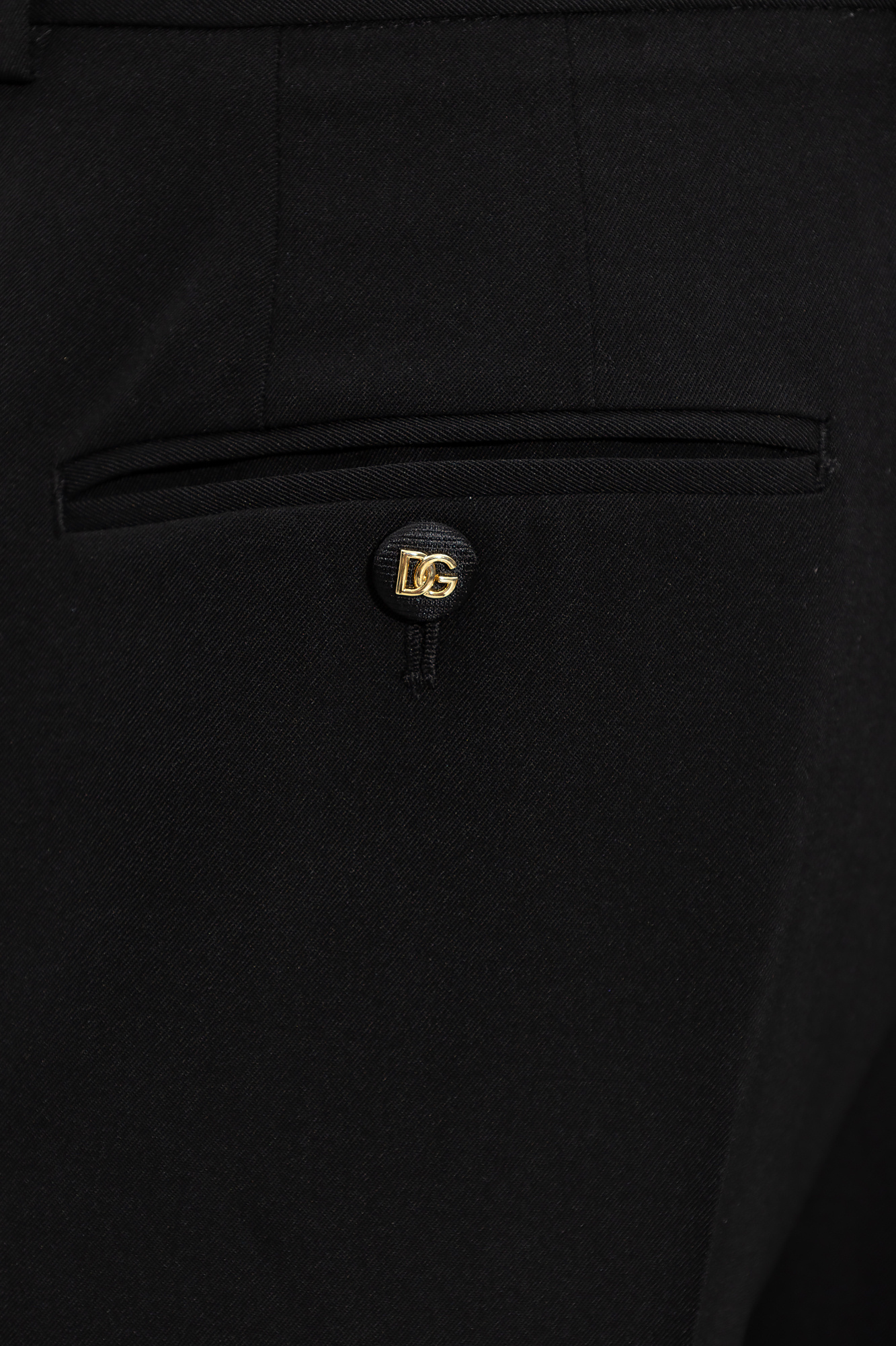 Dolce & Gabbana Kate Pleated Wool-blend Trousers In Black