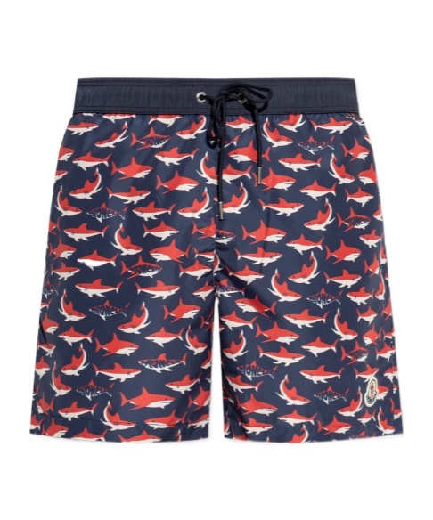 Moncler Men's Printed Swim Shorts In Multicolor