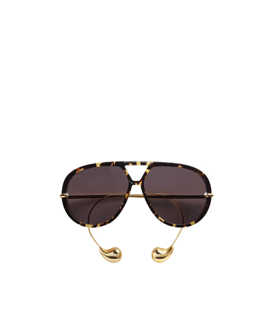 Bottega Veneta Drop Pilot-frame Sunglasses In Brown