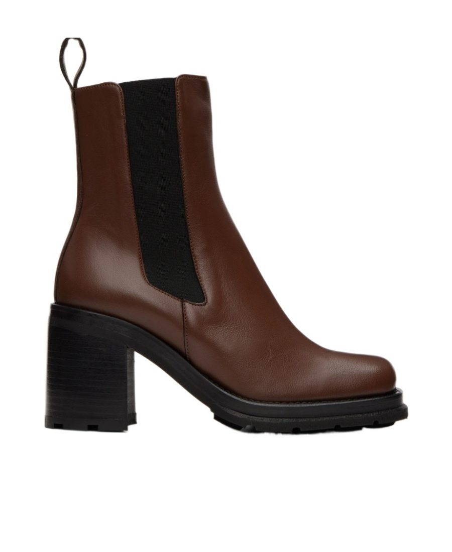 By Far Block-heel Ankle Boots In Black