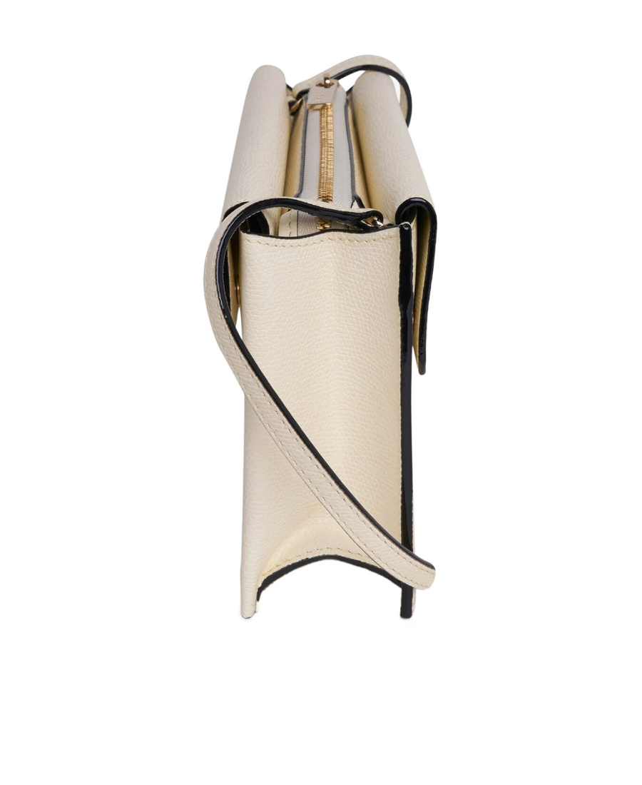 Shop Valextra Large Pocket Crossbody Bag In Nude