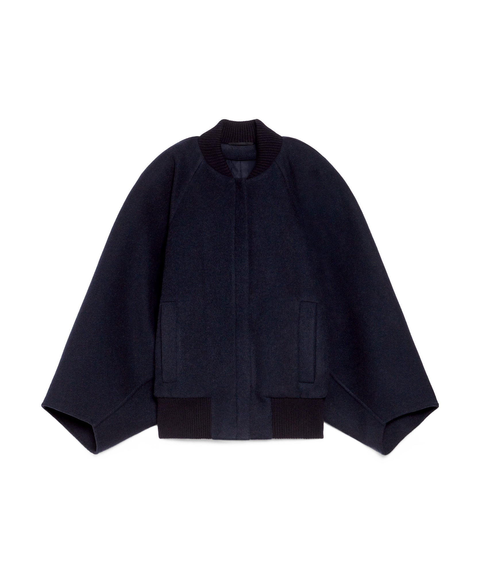 Max Mara Zenone Cashmere Oversized Bomber Jacket In Black