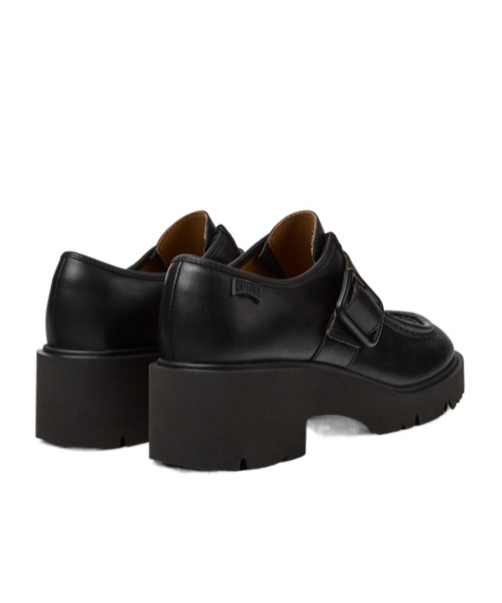 Shop Camper High-heeled Loafers In Black