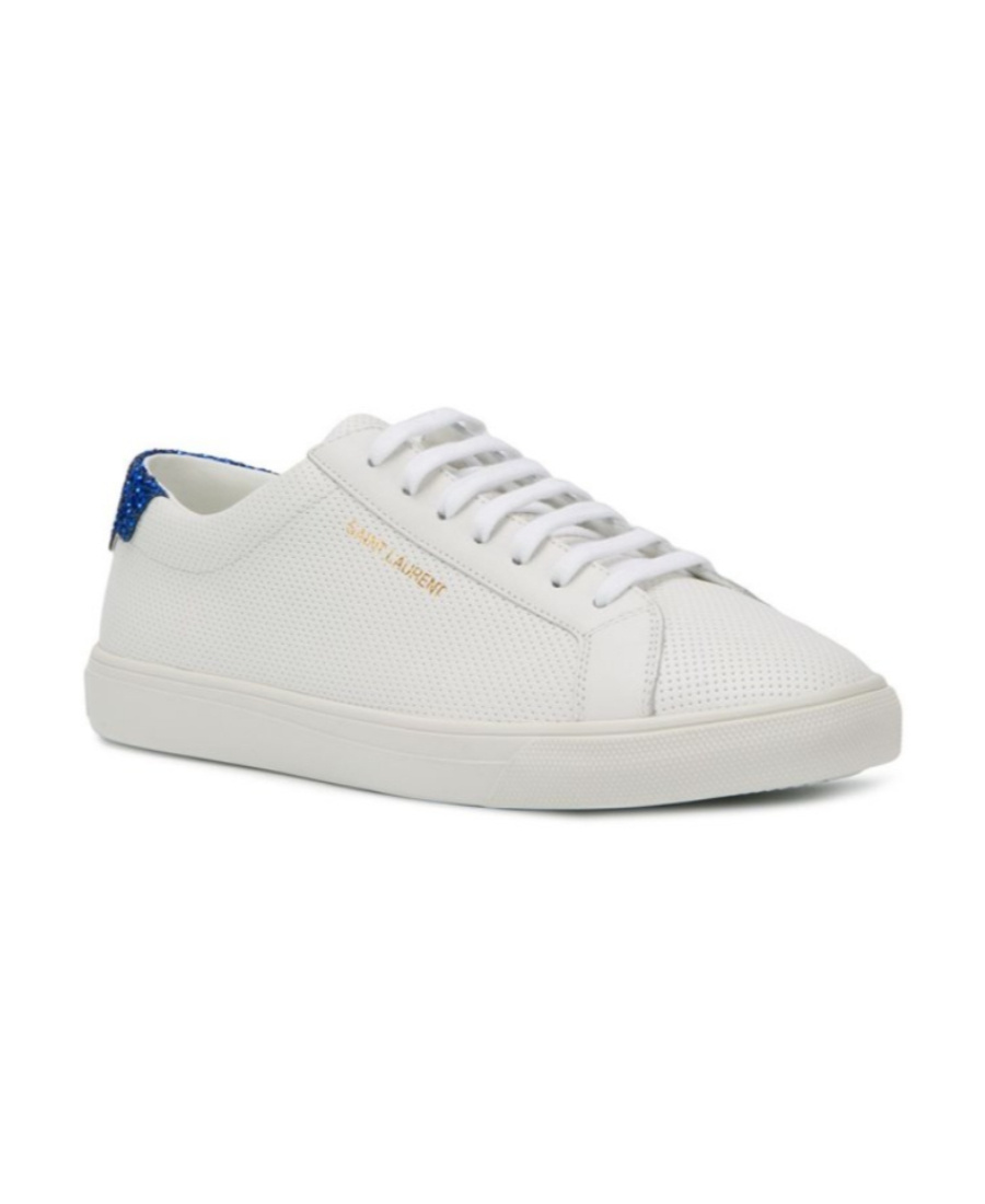 Saint Laurent Andy Strapped Casual Sneakers In White