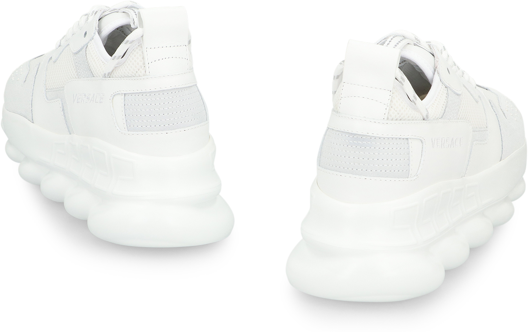 Versace Chain Reaction Oversize Sneakers In White