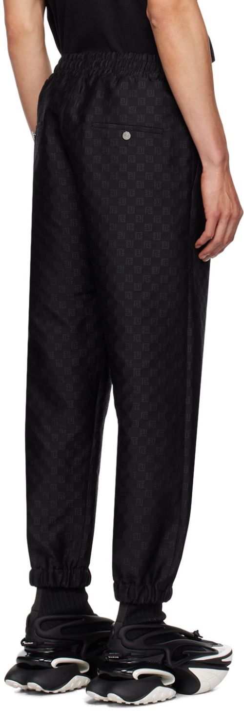 Balmain Drawstring Tapered Track Pants In Black