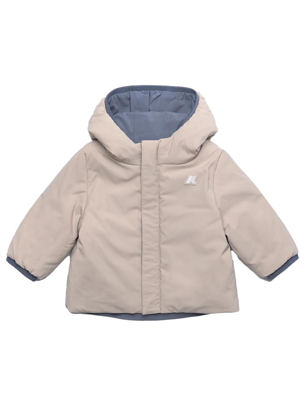 K-way Hooded Double-sided Jacket In Blue