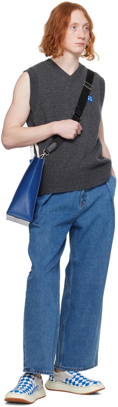 Ader Error Sleeveless Wool Sweater In Black
