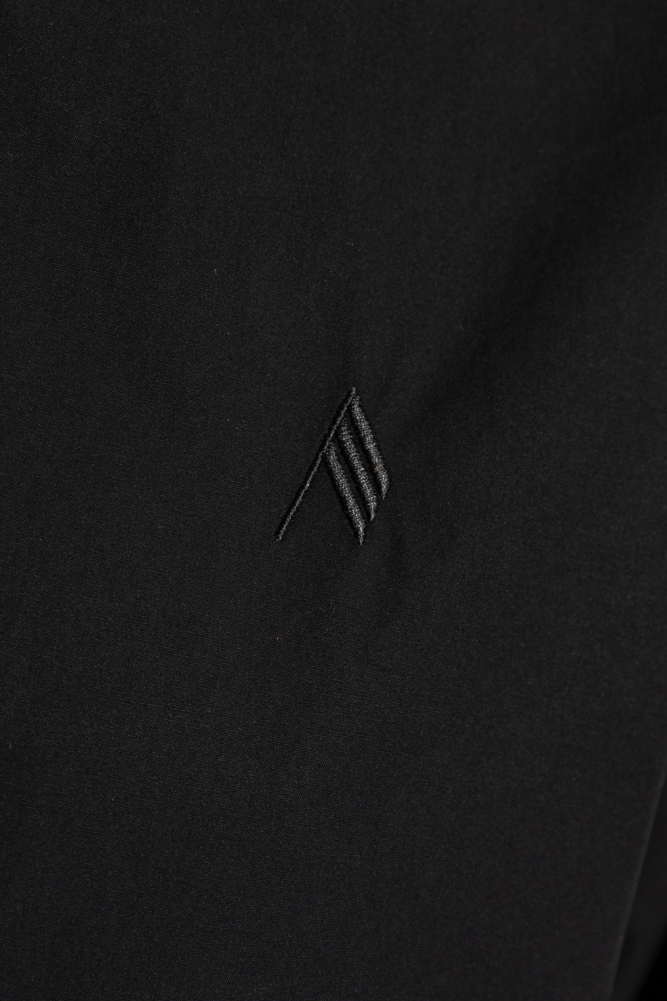 Attico Poplin Shirt Asymmetrical Hem In Black