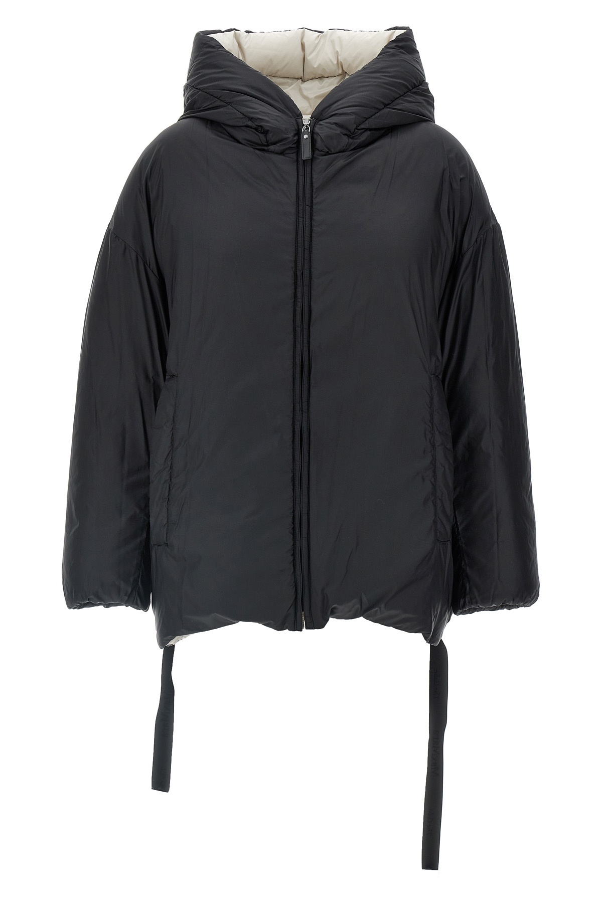 Max Mara Long-sleeved Down Jacket In White