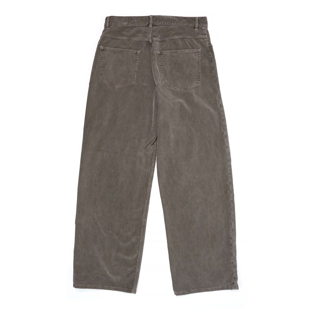 Auralee Pigment Dyed Finx Corduroy Wide 5p Pants In Brown
