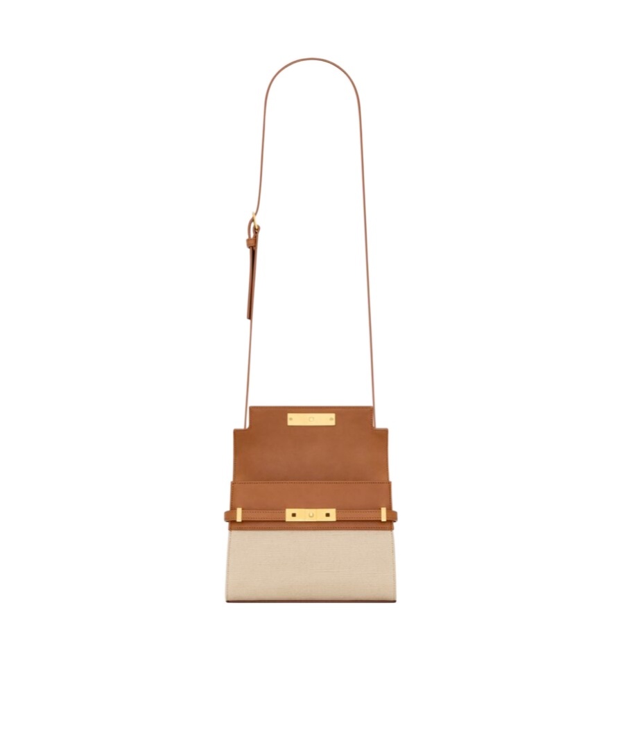 Saint Laurent Manhattan Mini Shoulder Bag In Nude