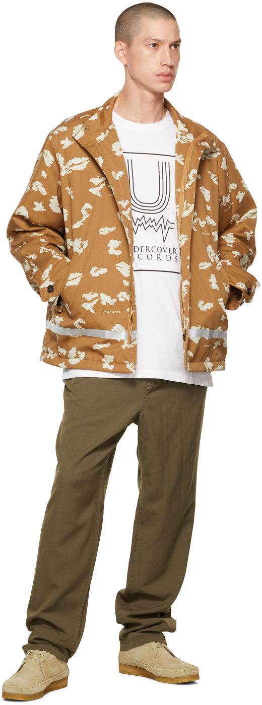 Undercover All-over Logo Light Jacket In Brown