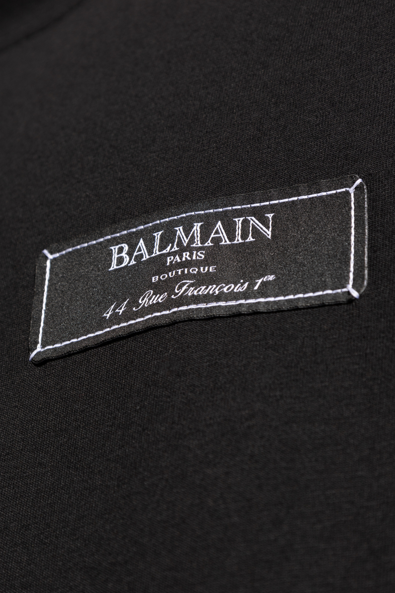 Balmain Couture Label T-shirt In Black