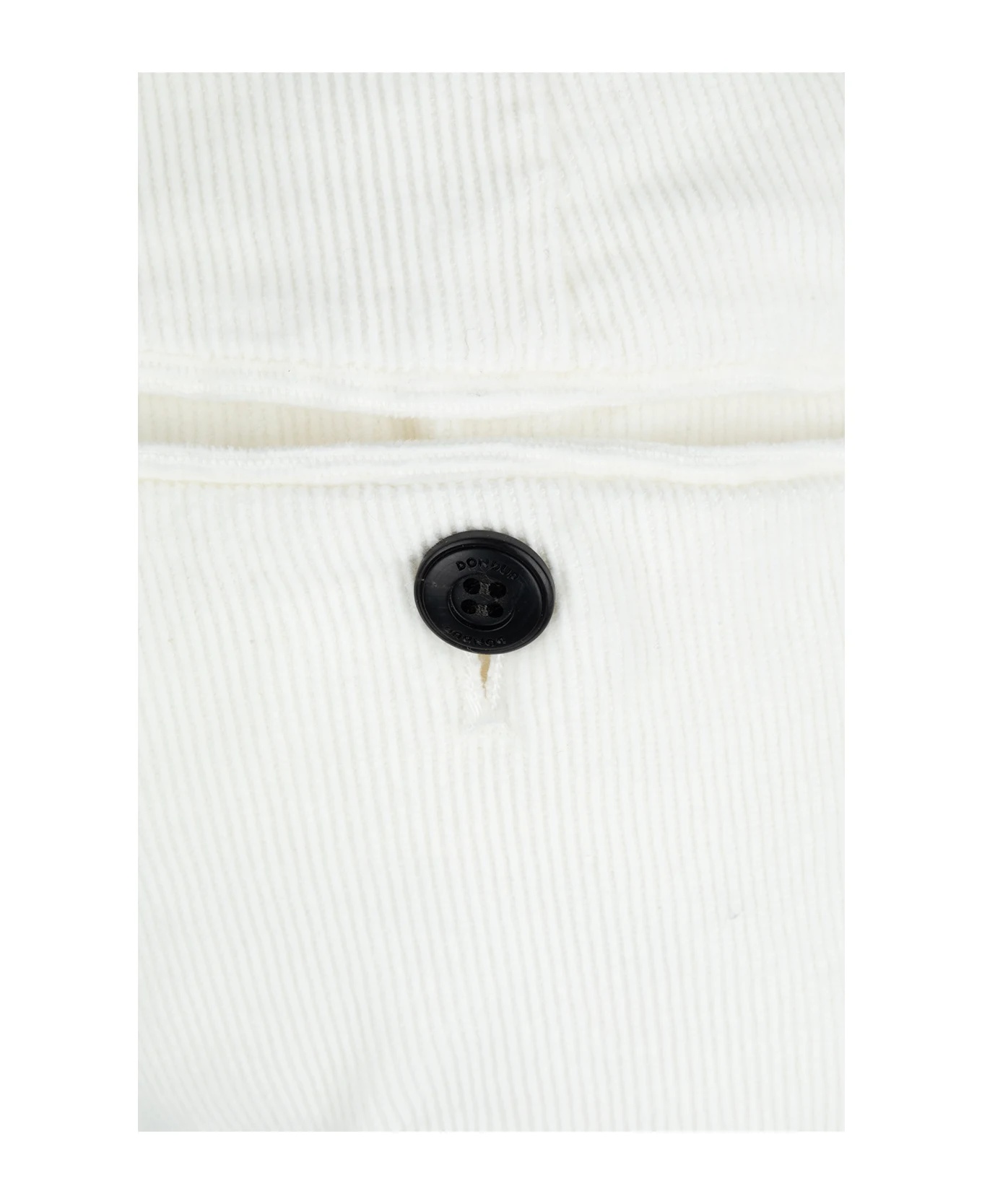Dondup Belt Loop Casual Pants In White