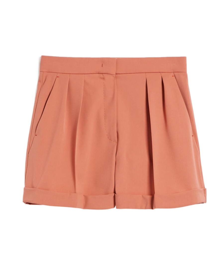 Max Mara Gabardine Shorts In Red