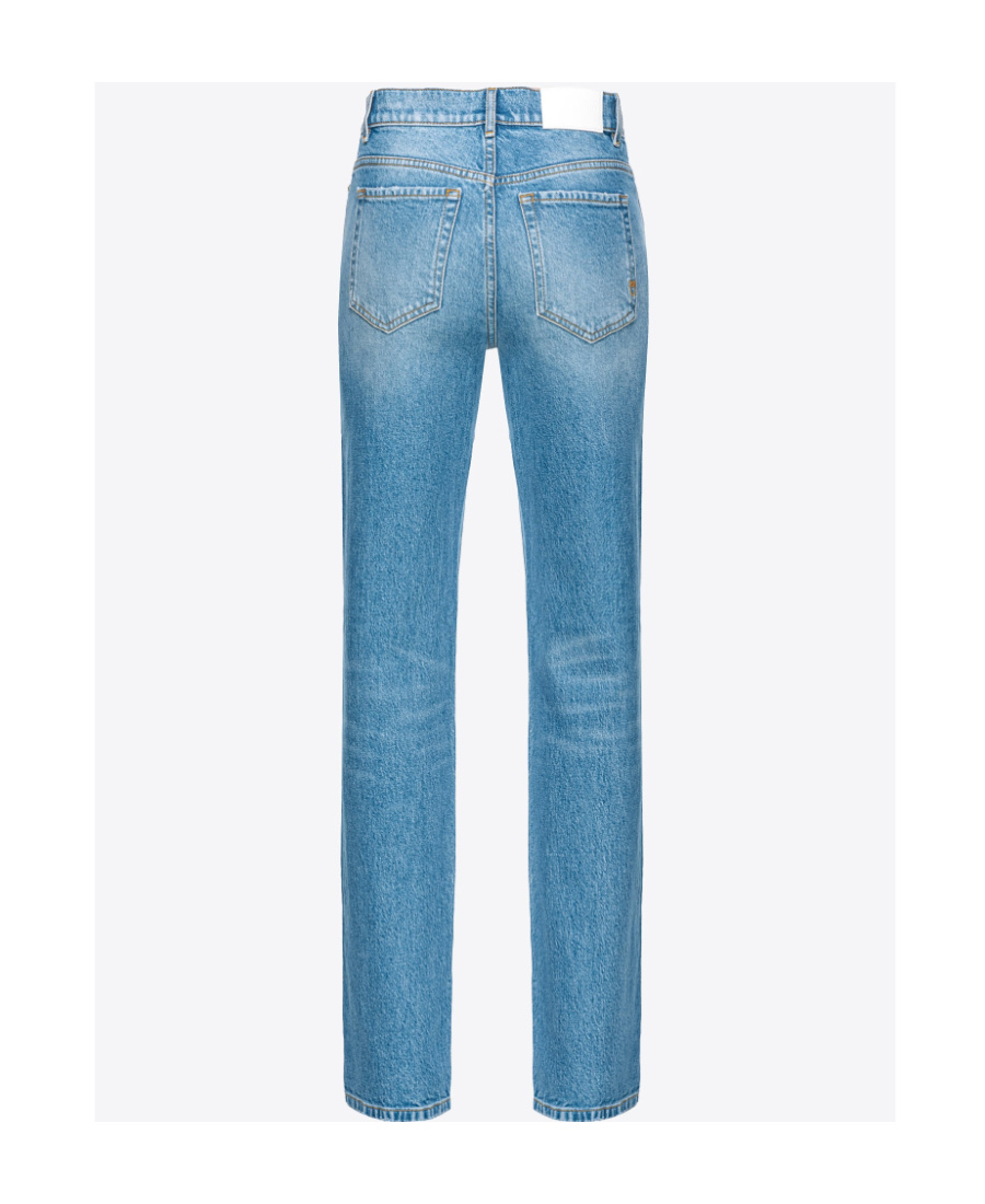 Pinko High-rise Straight-leg Jeans In Blue