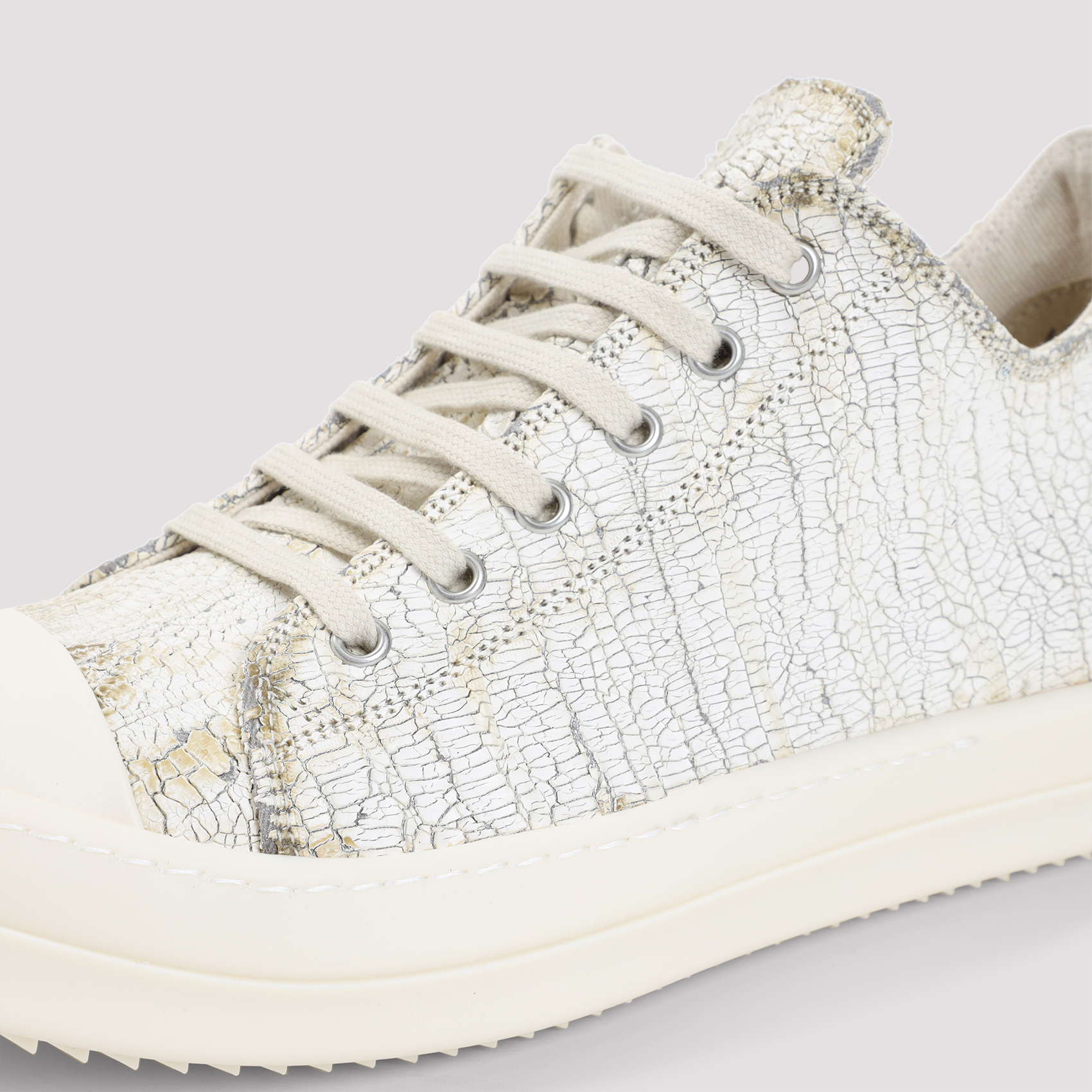 Rick Owens Drkshdw Lace-up Low-cut Sneakers In White
