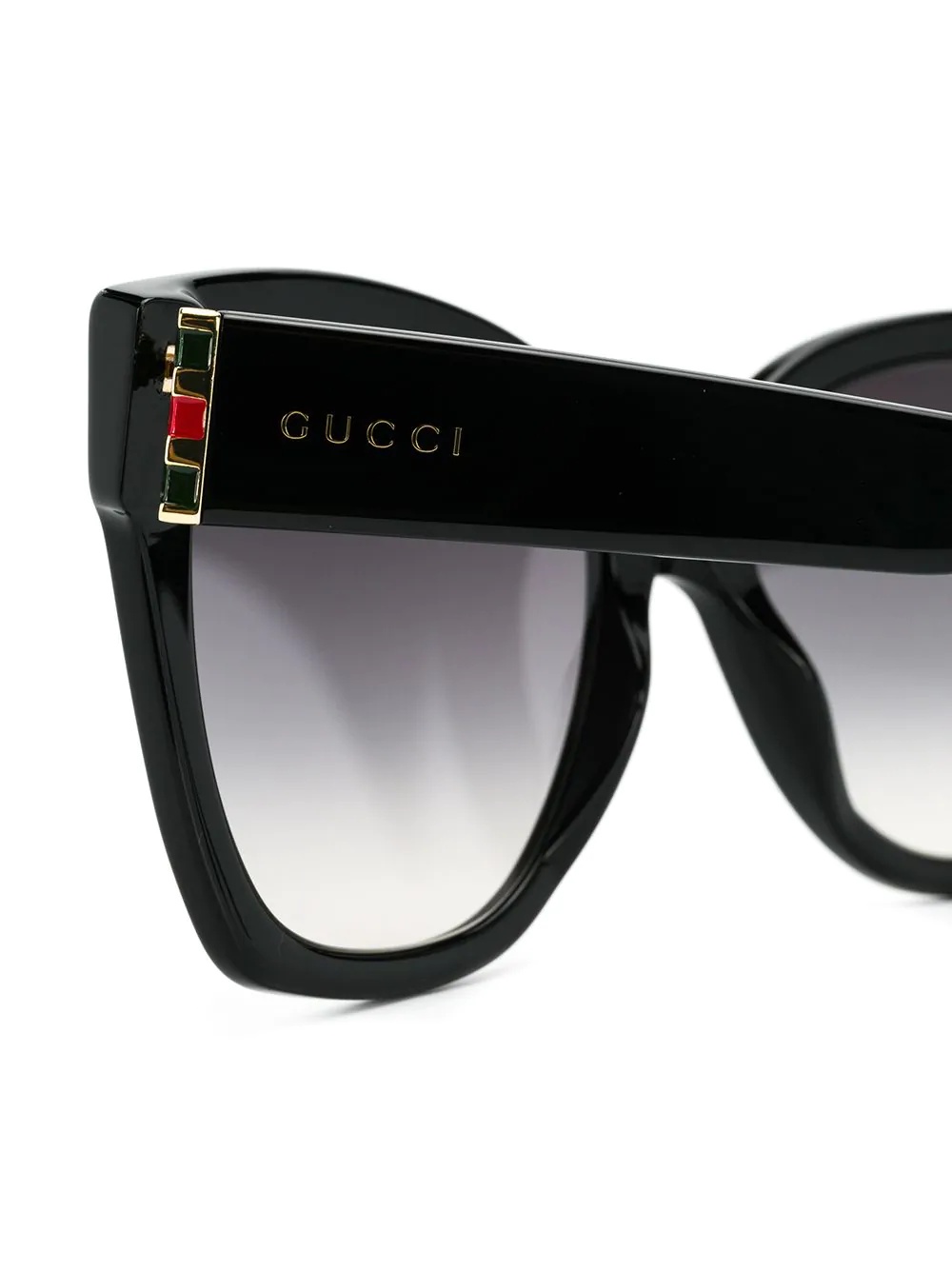 Gucci Eyewear Butterfly Sunglasses In Black
