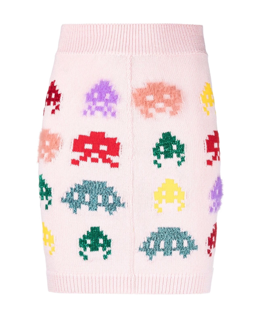 Stella Mccartney 'game On' Wool Blend Knit Skirt In Pink