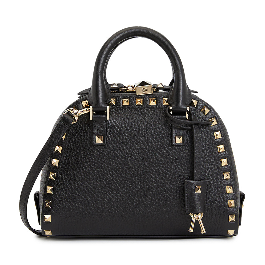 Valentino Tote Rockstud Medium Aus Leder In Black