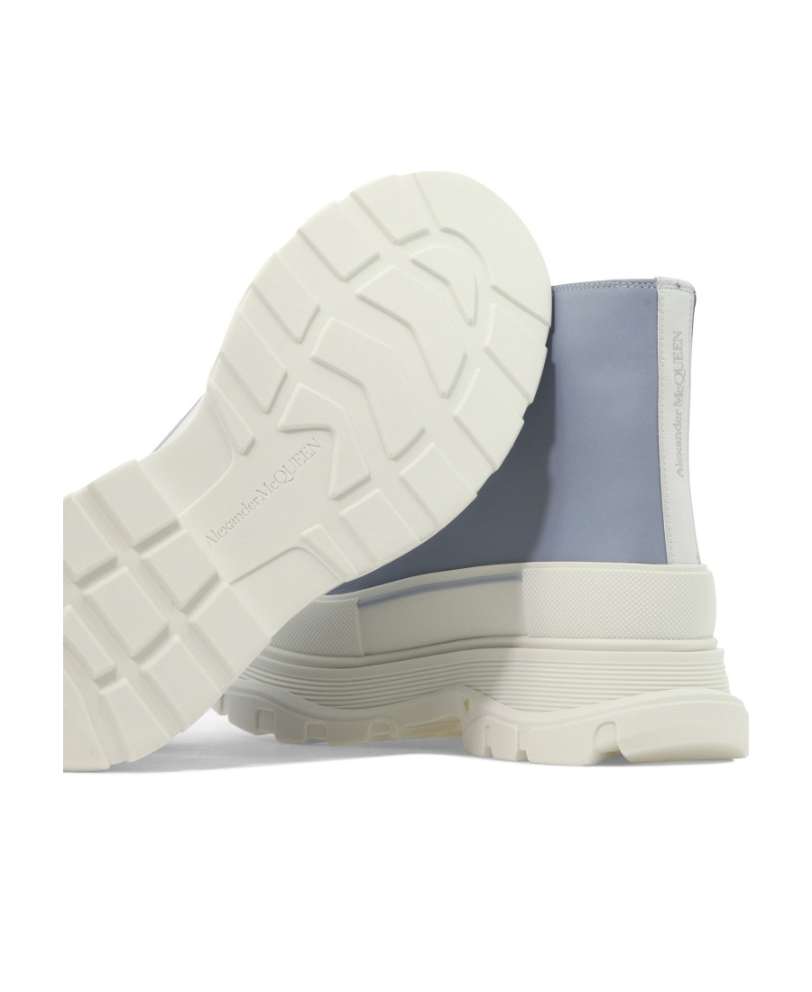 Alexander Mcqueen Alexander Mc Queen Black Canvas Tread Slick Boots In White