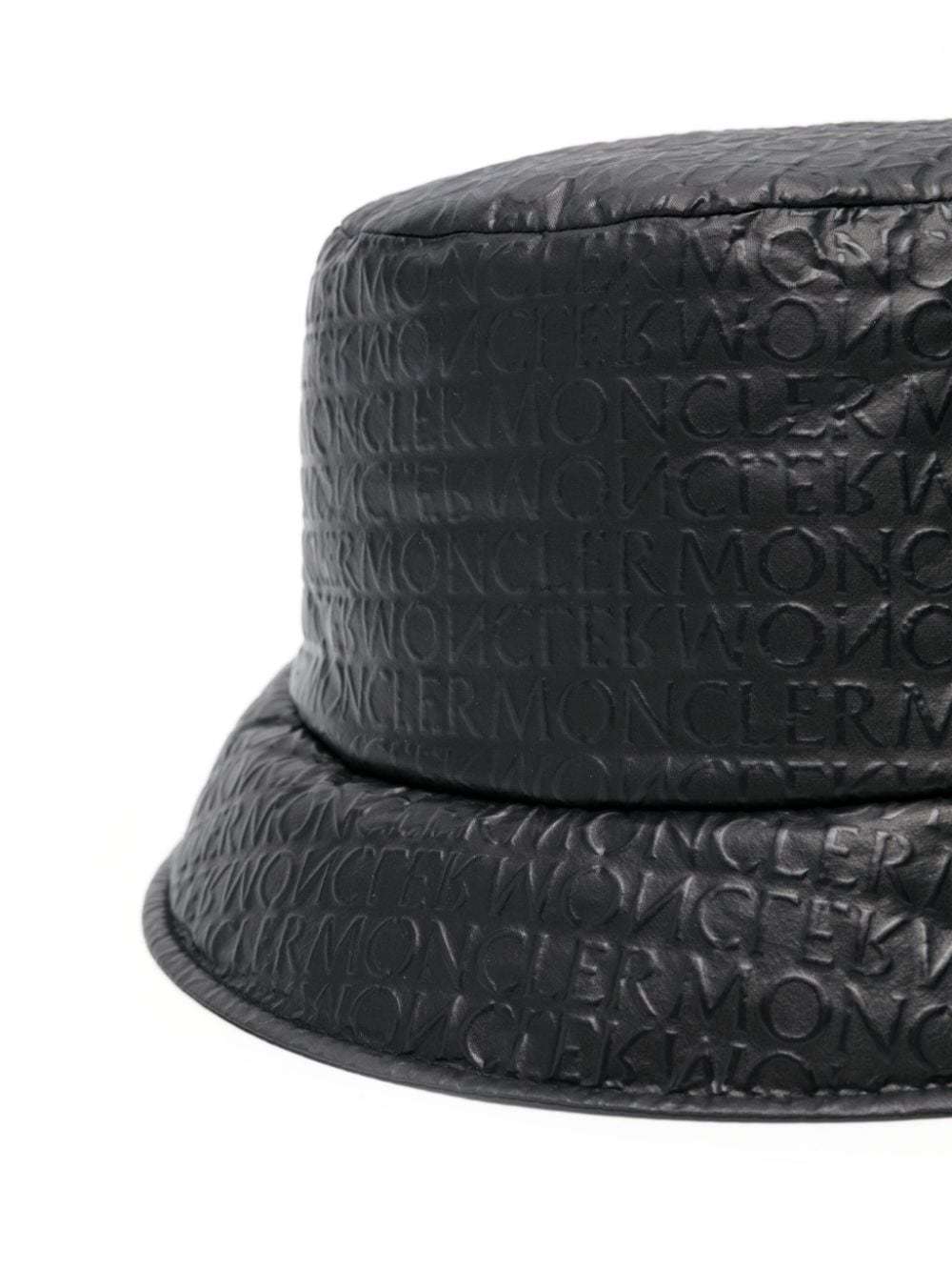 Moncler Logo-print Padded Bucket Hat In Black