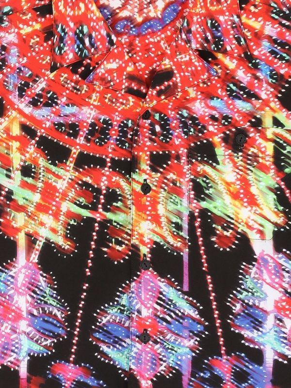 Dolce & Gabbana Luminarie Camp Collar Graphic-print Shirt In Multicolor
