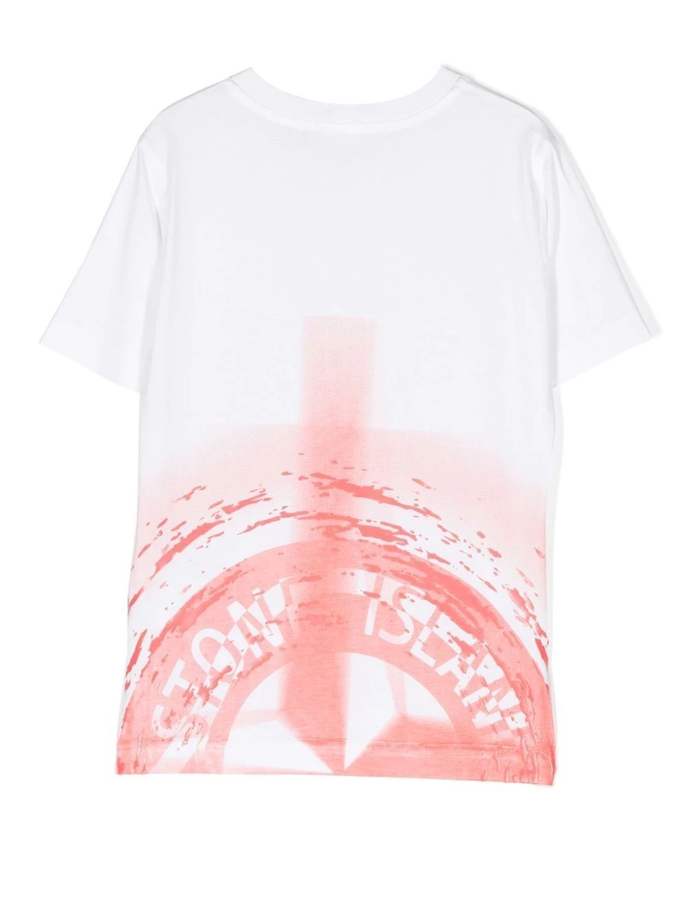 Stone Island Logo Print Short-sleeve T-shirt In White