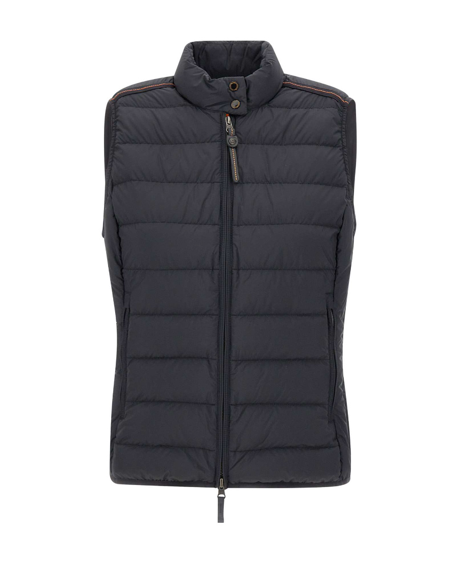Parajumpers Zipper Down Vest In Black