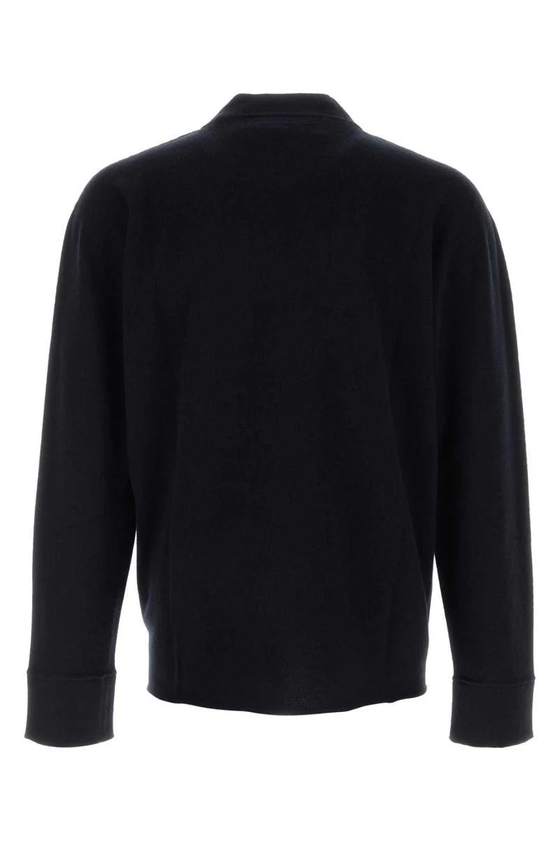 The Row Midnight Blue Stretch Cashmere Blend Hermann Sweater In Black