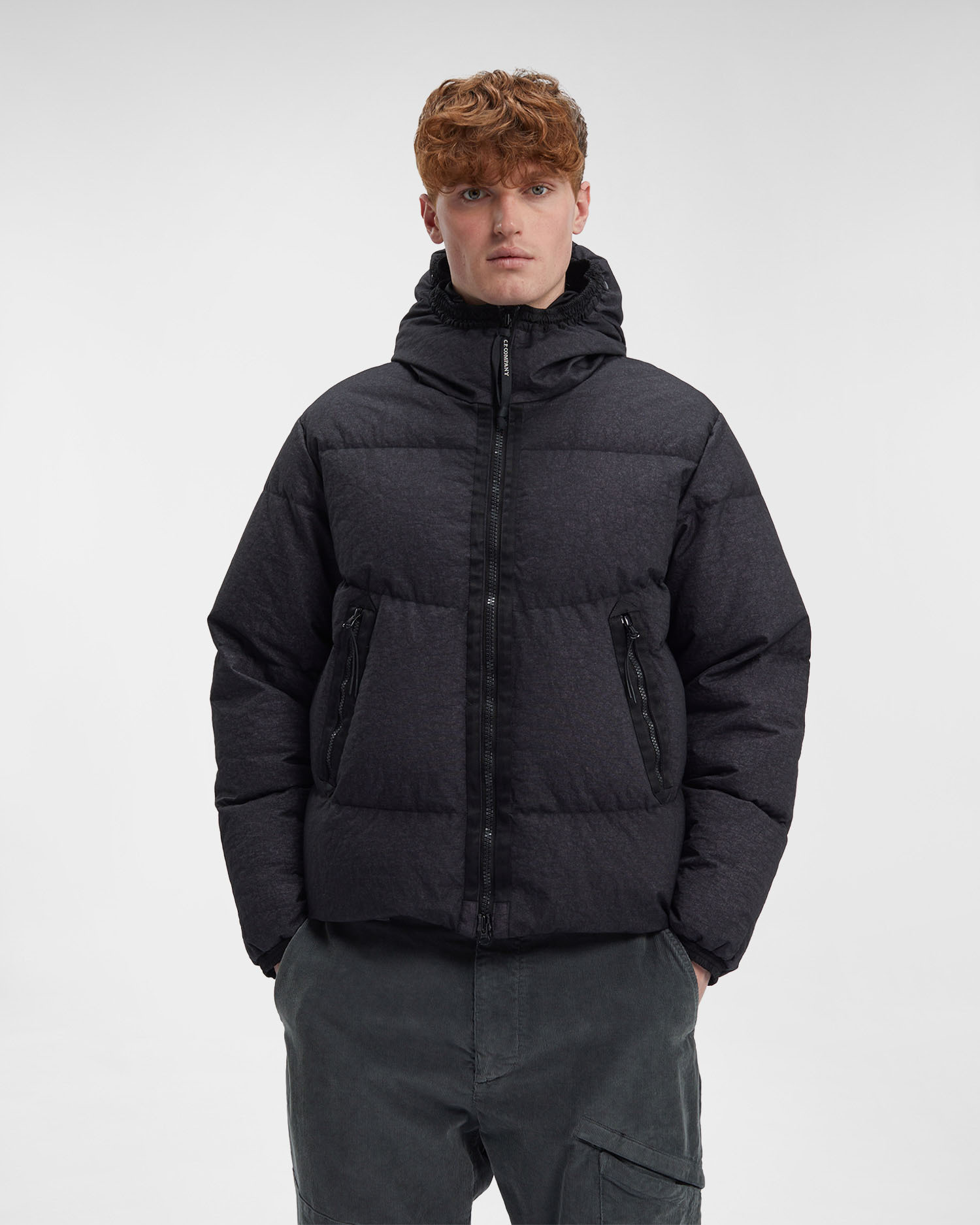 C.p. Company Co-ted Goggle Down Jacket In Black