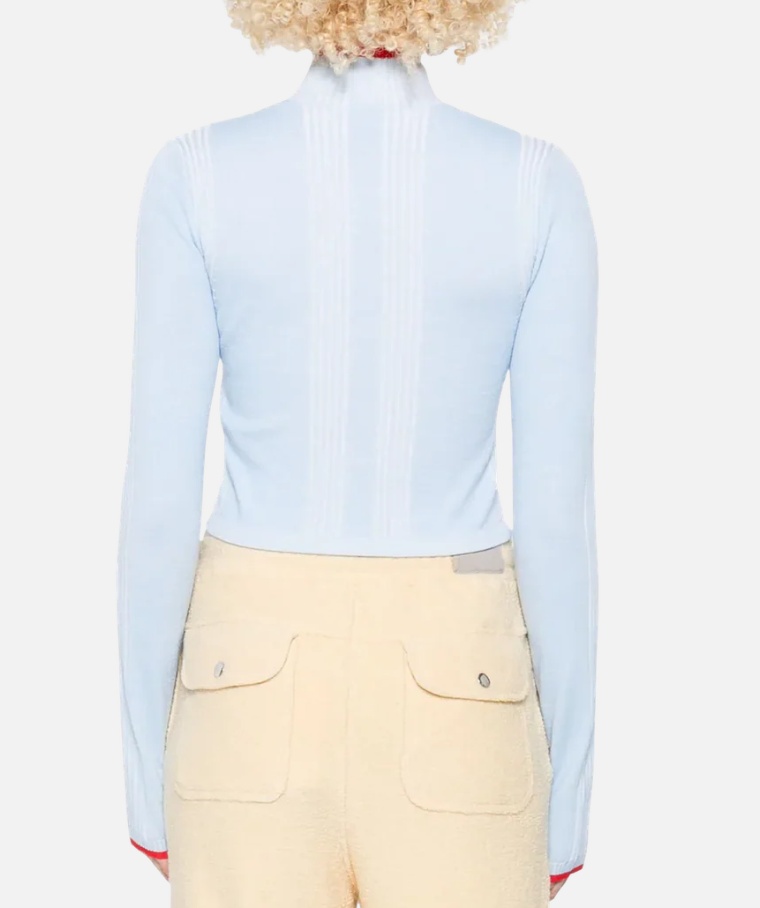 Casablanca Zippered Long-sleeve Sweatshirt In Blue