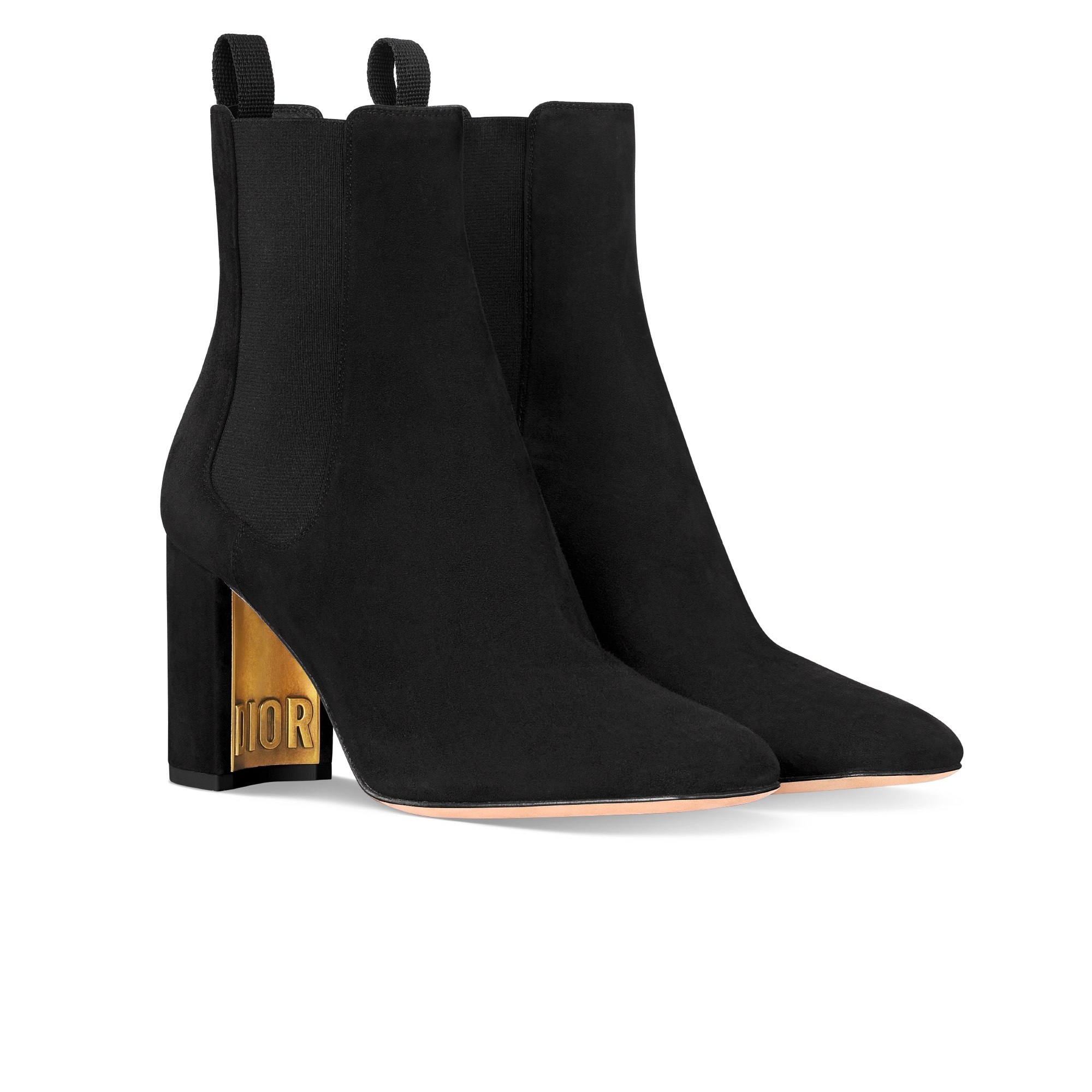 Dior D-art Heeled Ankle Boot In Black