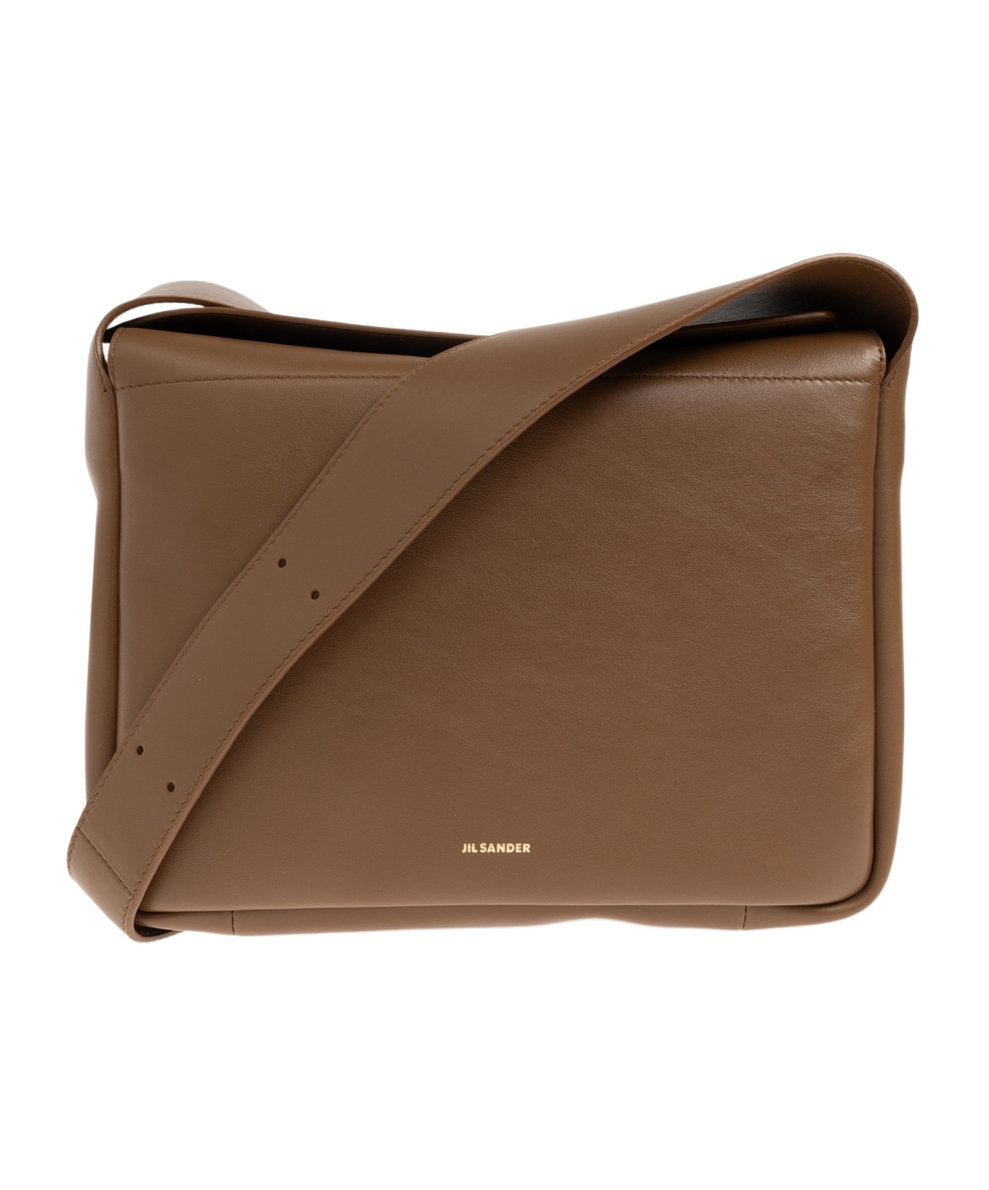 Jil Sander Shoulder Bag With Logo In Brown