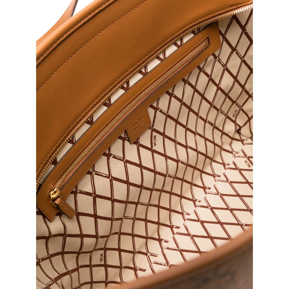 Mcm Double-handle Handbag In Brown