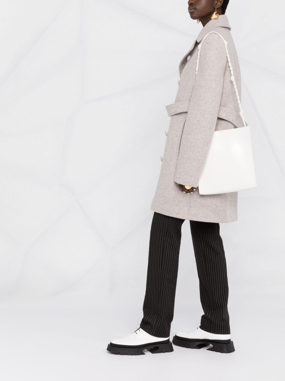 Jil Sander Tangle Shoulder Bag In White