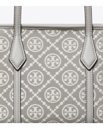 Tory Burch T Monogram Perry Mini Tote In Gray