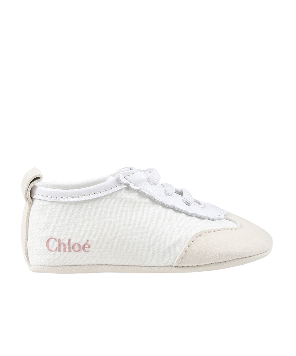 Chloé Round-head Sneakers In White