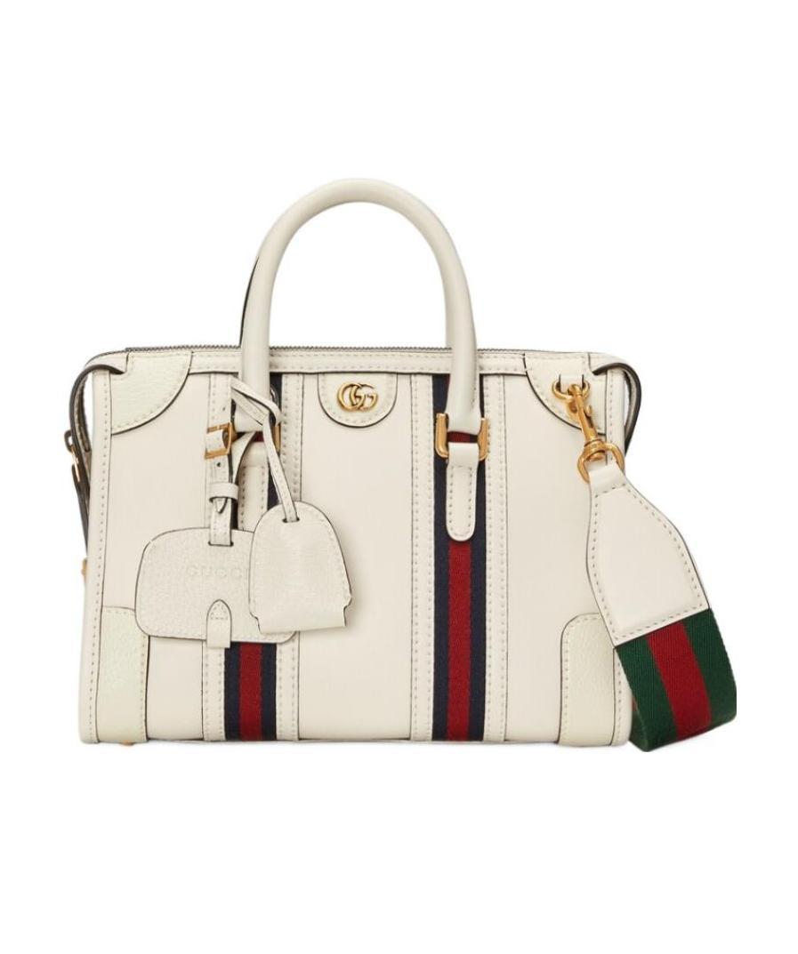 Gucci Small Double G Top-handle Bag In White